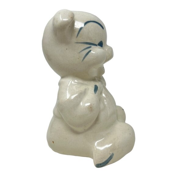 Ceramic Piggy Bank Vintage 1950-60s Anthropomorphic Pig Bow Tie Two - Picture 4 of 7